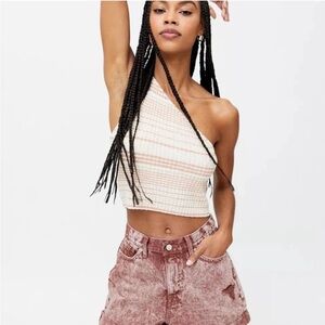 Urban Outfitters Kandi Asymmetrical Tank Top One Shoulder Stripped Small